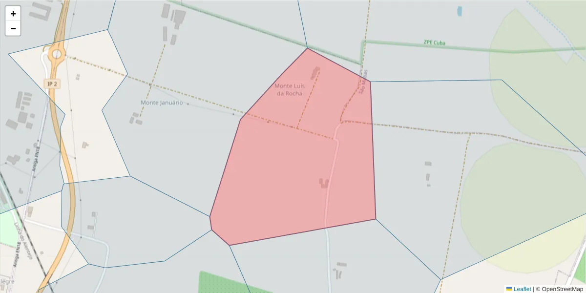 Mapa detalhado do código postal 7800-244 com limites, códigos postais vizinhos e agências dos correios