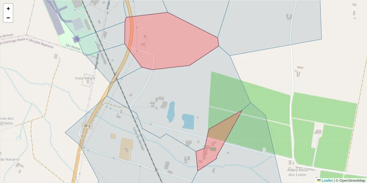 Mapa detalhado do código postal 7800-248 com limites, códigos postais vizinhos e agências dos correios
