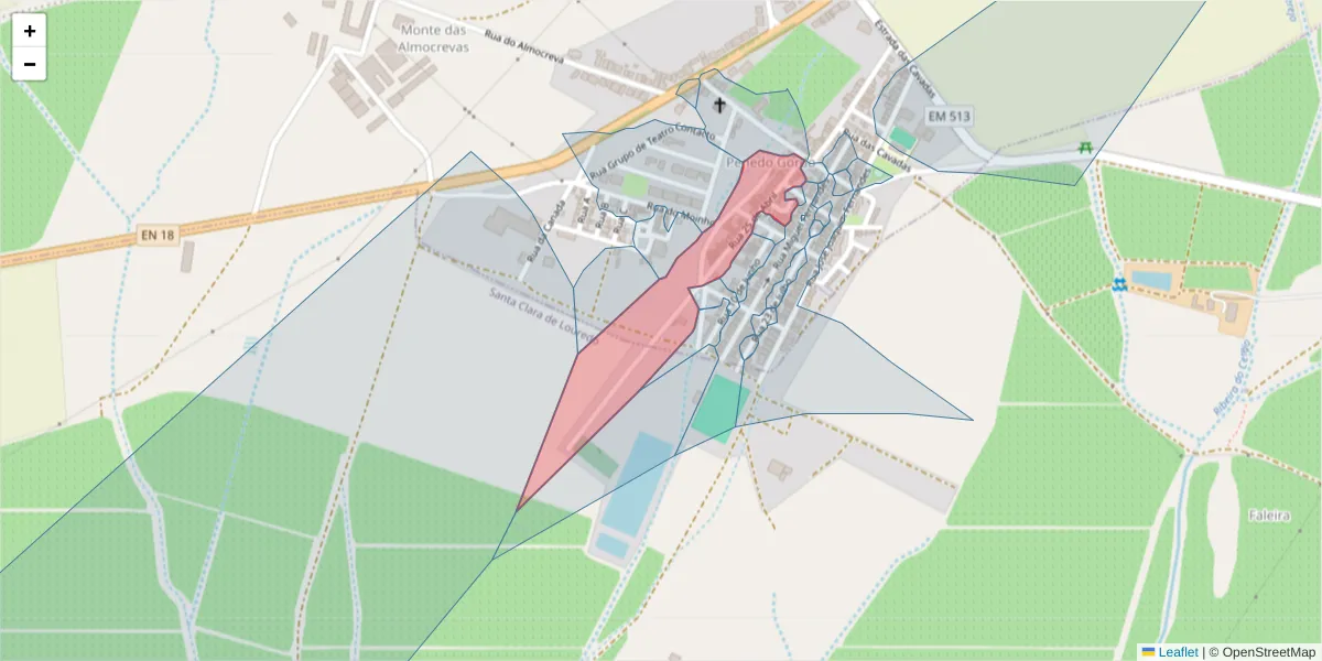 Mapa detalhado do código postal 7800-363 com limites, códigos postais vizinhos e agências dos correios