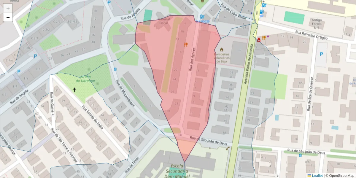 Mapa detalhado do código postal 7800-492 com limites, códigos postais vizinhos e agências dos correios