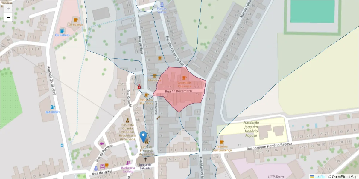 Mapa detalhado do código postal 7800-706 com limites, códigos postais vizinhos e agências dos correios