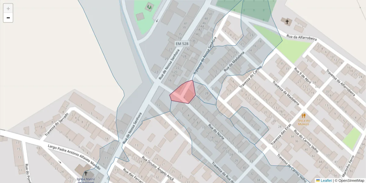 Mapa detalhado do código postal 7800-838 com limites, códigos postais vizinhos e agências dos correios