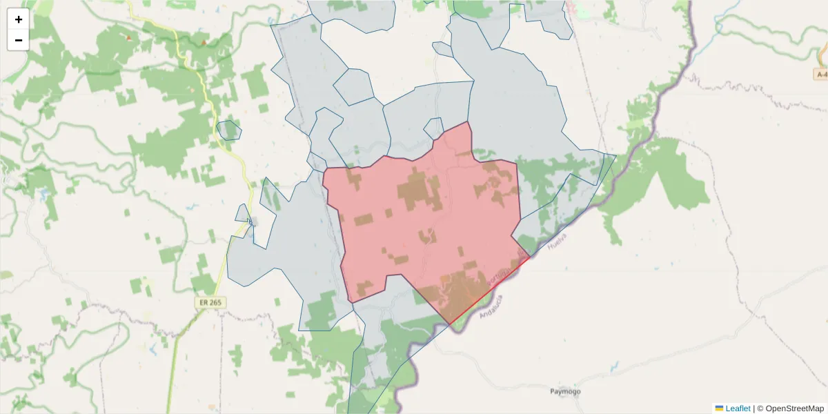 Mapa detalhado do código postal 7830-023 com limites, códigos postais vizinhos e agências dos correios