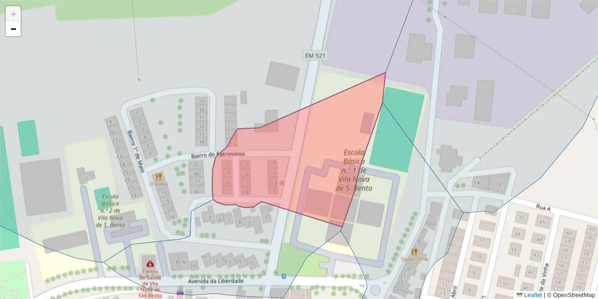 Mapa detalhado do código postal 7830-053 com limites, códigos postais vizinhos e agências dos correios