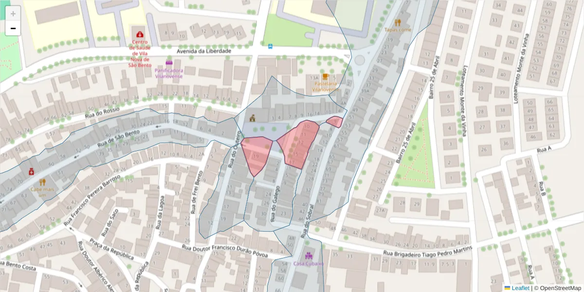 Mapa detalhado do código postal 7830-059 com limites, códigos postais vizinhos e agências dos correios