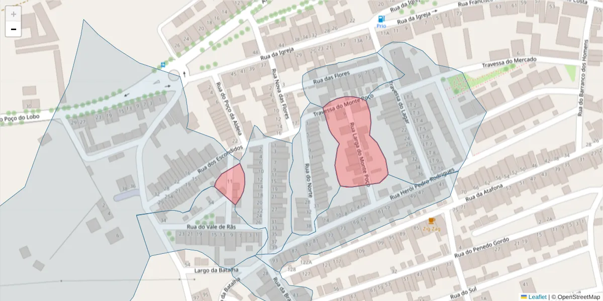 Mapa detalhado do código postal 7830-092 com limites, códigos postais vizinhos e agências dos correios