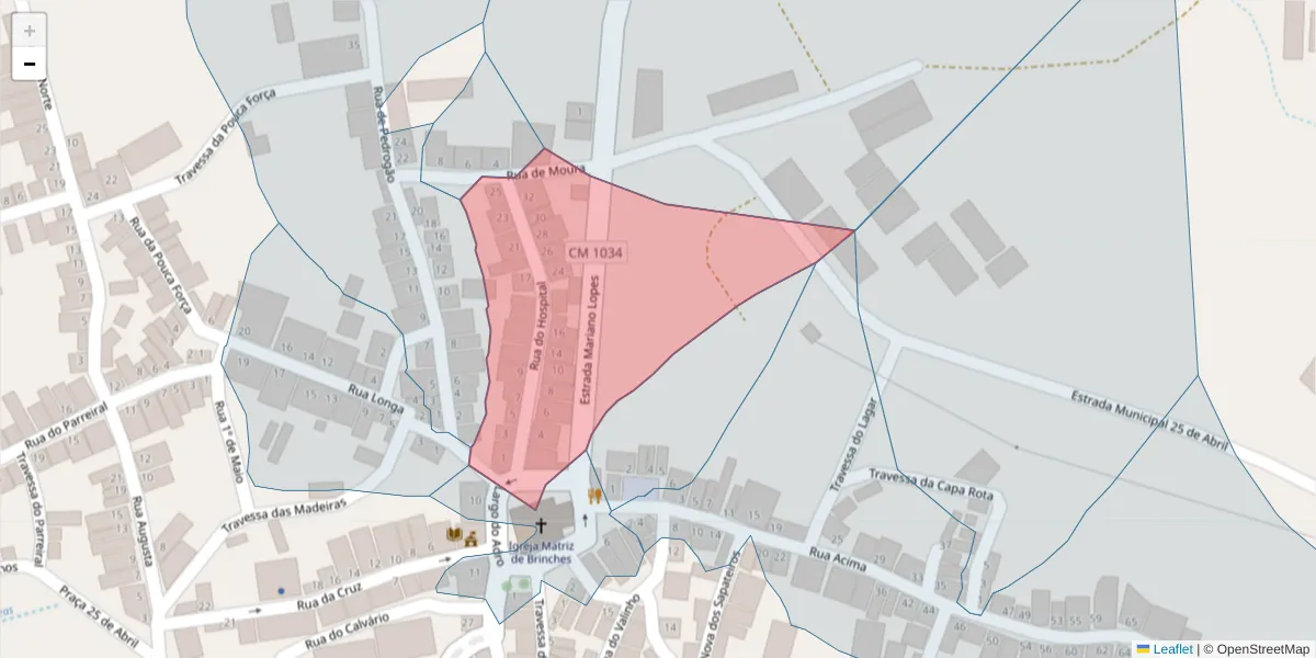 Mapa detalhado do código postal 7830-132 com limites, códigos postais vizinhos e agências dos correios