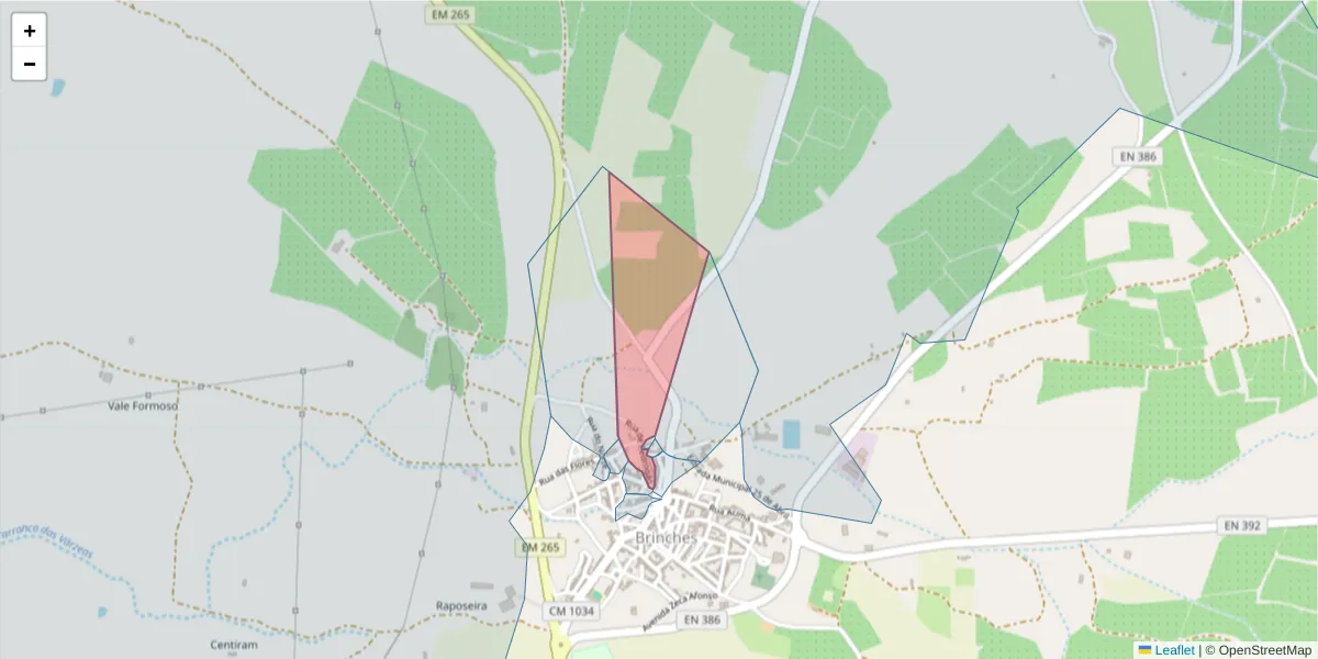 Mapa detalhado do código postal 7830-137 com limites, códigos postais vizinhos e agências dos correios