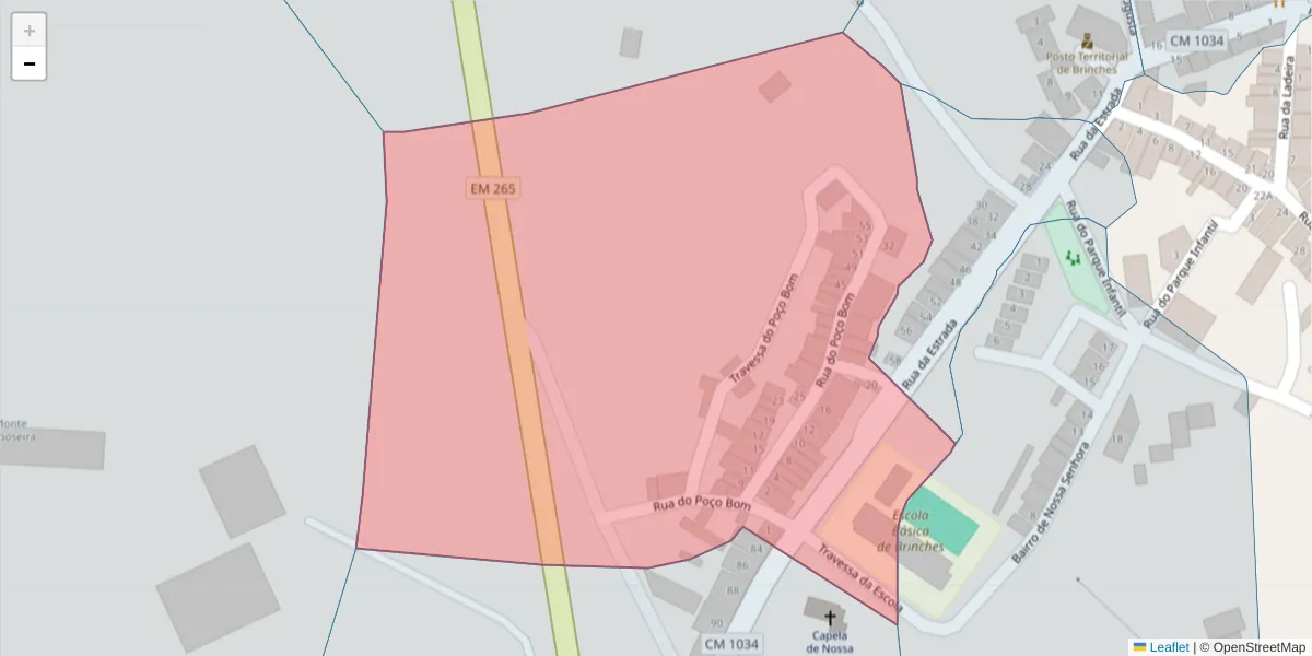 Mapa detalhado do código postal 7830-148 com limites, códigos postais vizinhos e agências dos correios