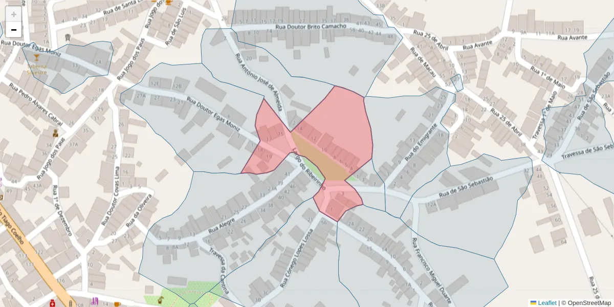 Mapa detalhado do código postal 7830-207 com limites, códigos postais vizinhos e agências dos correios