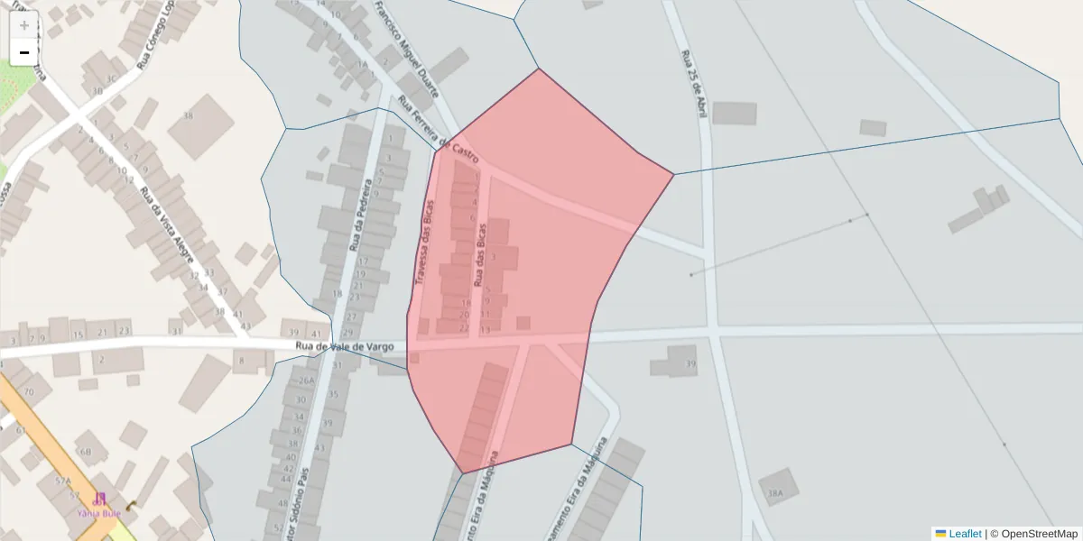 Mapa detalhado do código postal 7830-229 com limites, códigos postais vizinhos e agências dos correios