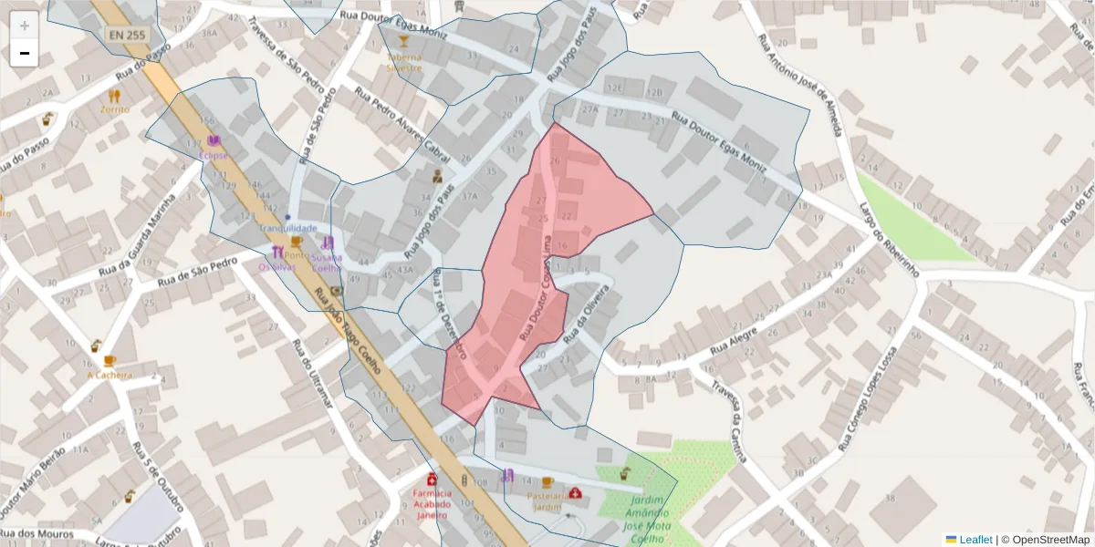Mapa detalhado do código postal 7830-248 com limites, códigos postais vizinhos e agências dos correios