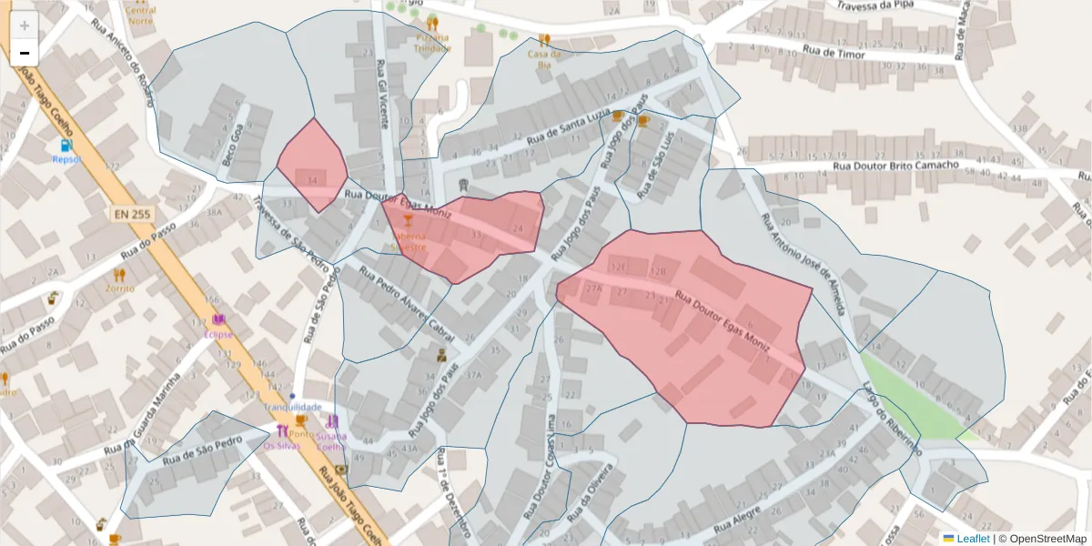 Mapa detalhado do código postal 7830-251 com limites, códigos postais vizinhos e agências dos correios