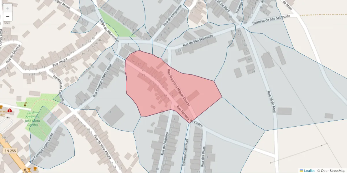 Mapa detalhado do código postal 7830-252 com limites, códigos postais vizinhos e agências dos correios