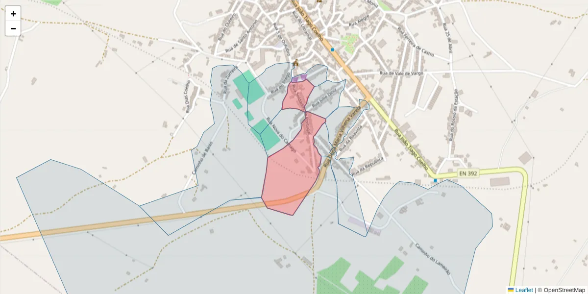 Mapa detalhado do código postal 7830-266 com limites, códigos postais vizinhos e agências dos correios