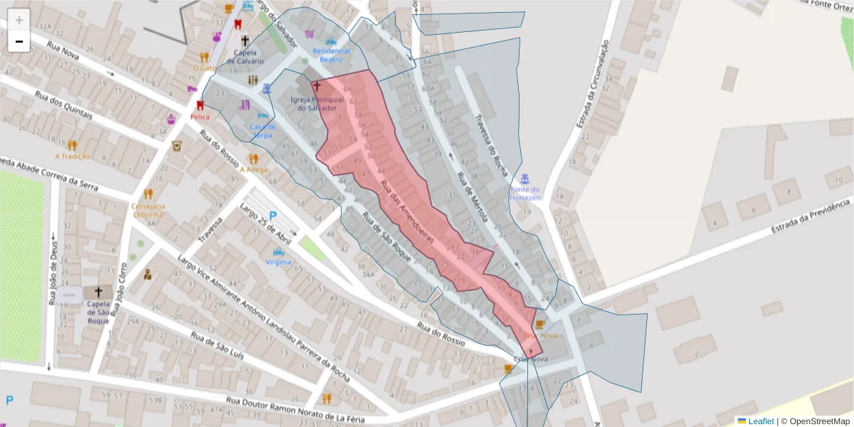 Mapa detalhado do código postal 7830-343 com limites, códigos postais vizinhos e agências dos correios