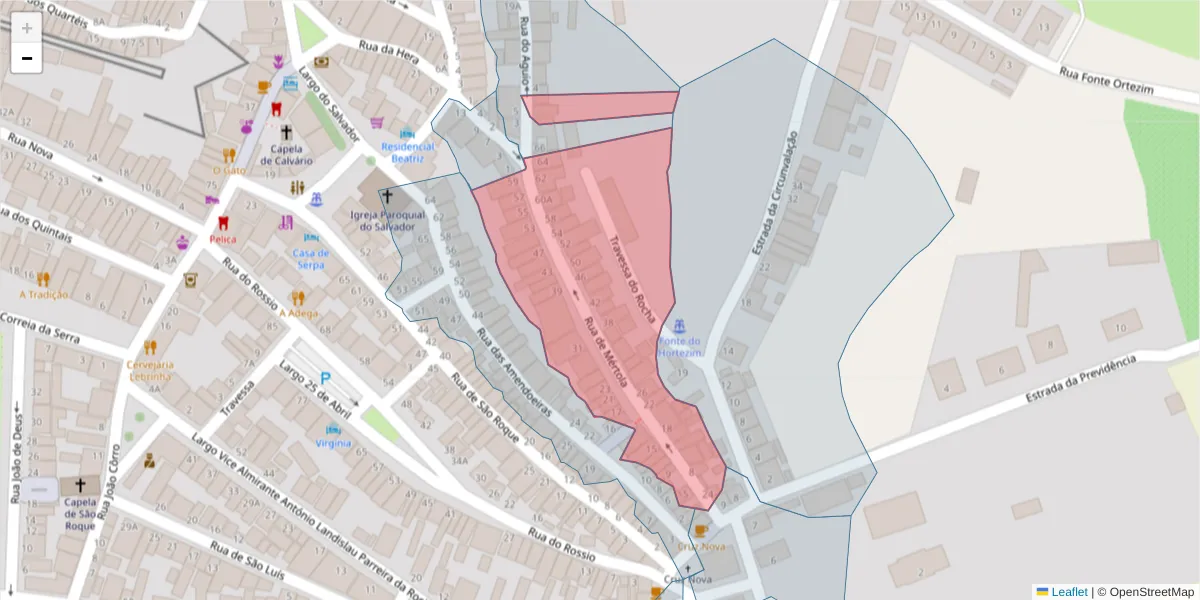 Mapa detalhado do código postal 7830-362 com limites, códigos postais vizinhos e agências dos correios