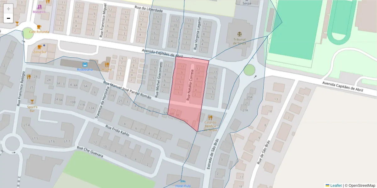 Mapa detalhado do código postal 7830-363 com limites, códigos postais vizinhos e agências dos correios