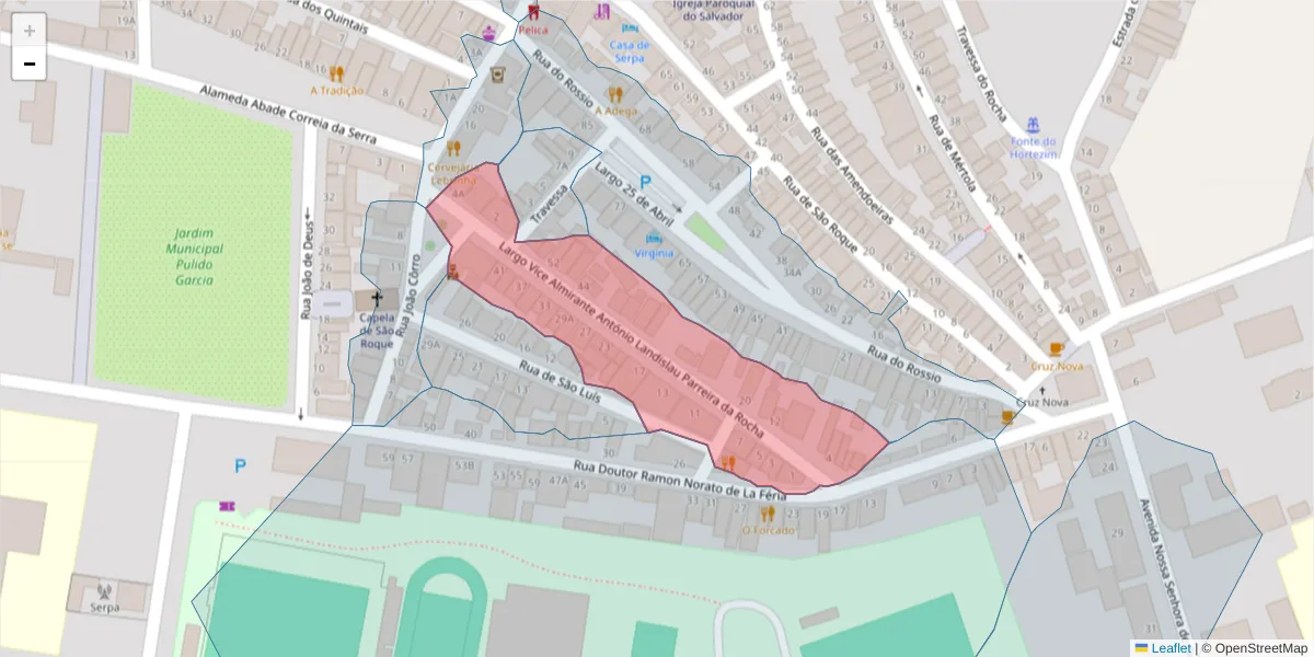 Mapa detalhado do código postal 7830-372 com limites, códigos postais vizinhos e agências dos correios