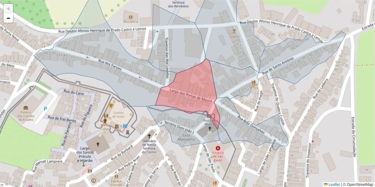 Mapa detalhado do código postal 7830-384 com limites, códigos postais vizinhos e agências dos correios