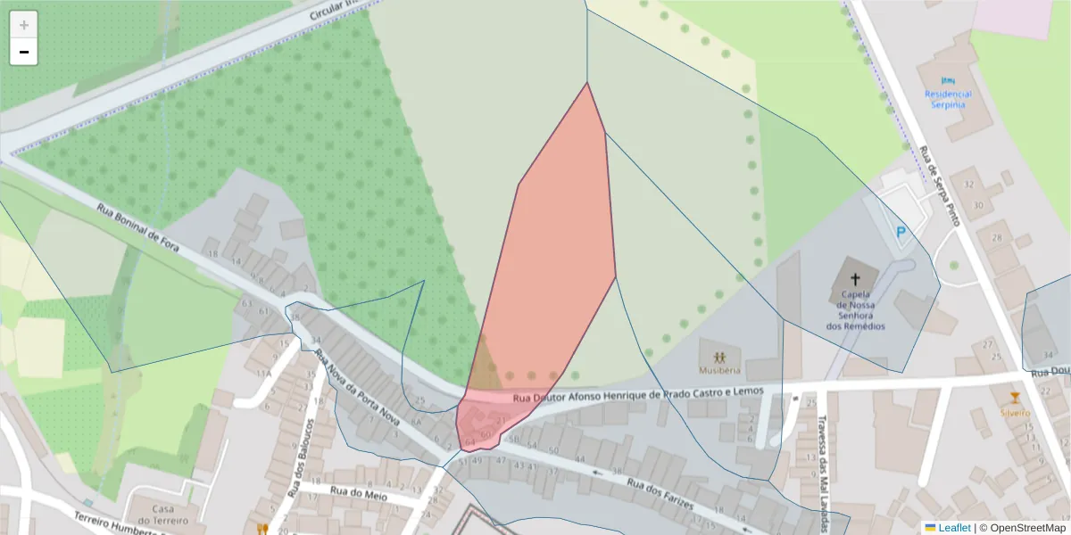 Mapa detalhado do código postal 7830-452 com limites, códigos postais vizinhos e agências dos correios