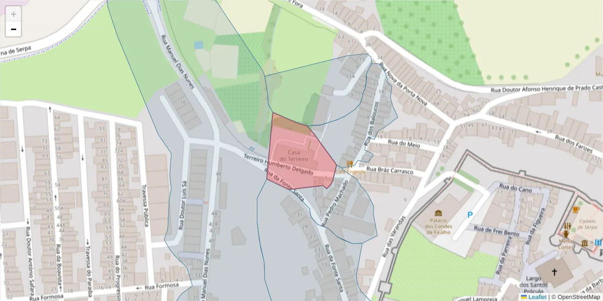 Mapa detalhado do código postal 7830-453 com limites, códigos postais vizinhos e agências dos correios