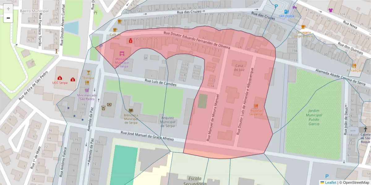 Mapa detalhado do código postal 7830-457 com limites, códigos postais vizinhos e agências dos correios
