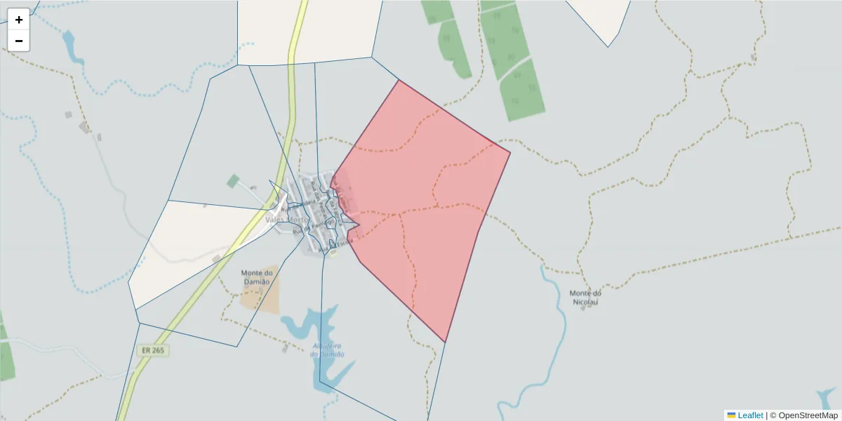 Mapa detalhado do código postal 7830-494 com limites, códigos postais vizinhos e agências dos correios