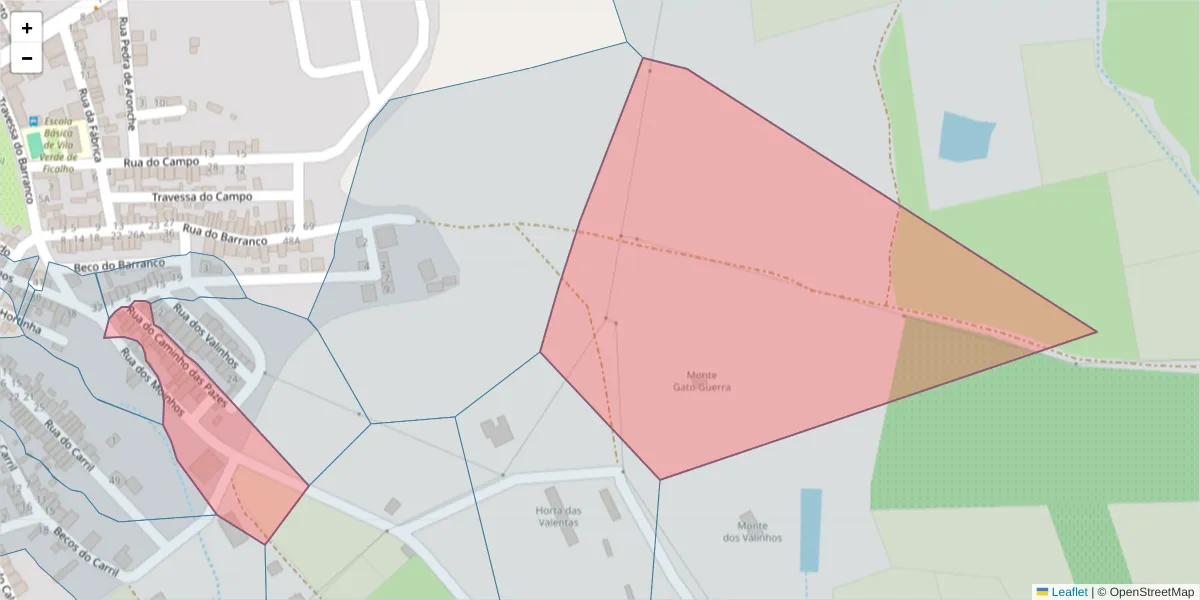 Mapa detalhado do código postal 7830-630 com limites, códigos postais vizinhos e agências dos correios