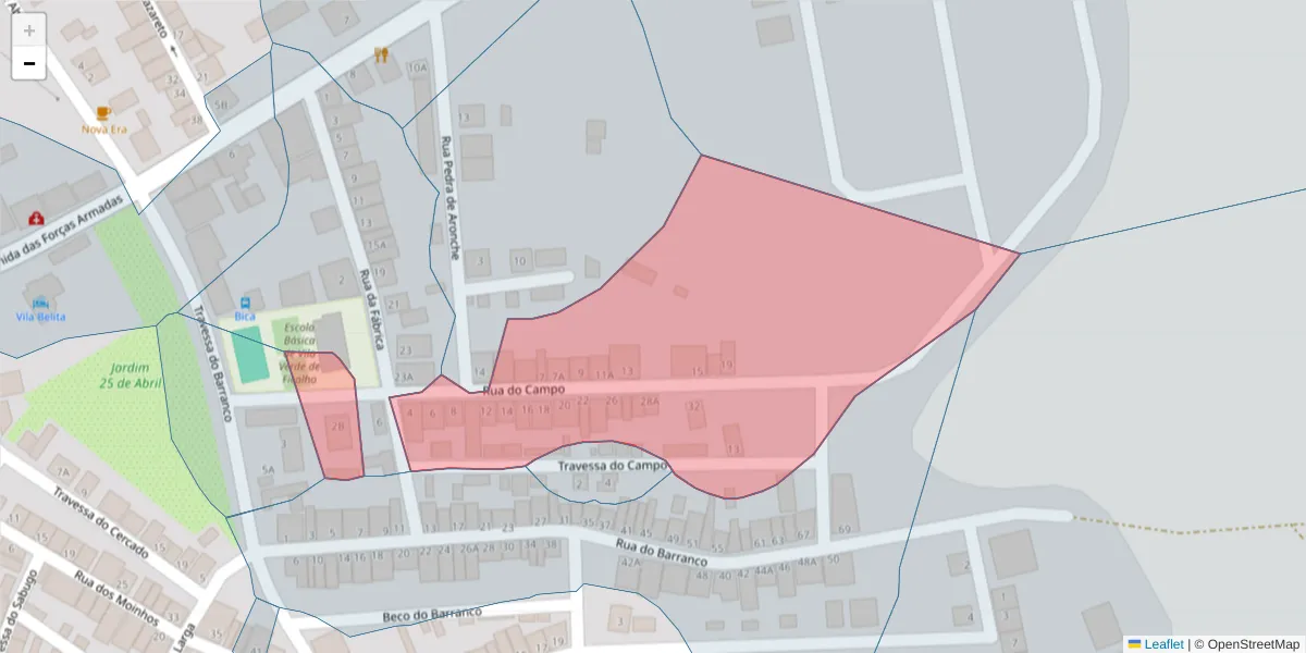 Mapa detalhado do código postal 7830-631 com limites, códigos postais vizinhos e agências dos correios