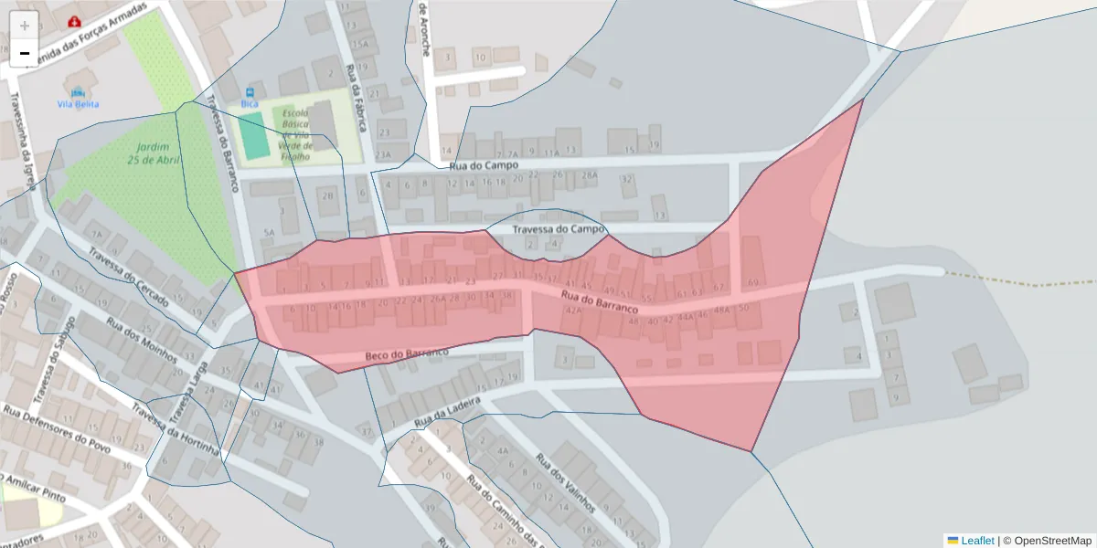 Mapa detalhado do código postal 7830-642 com limites, códigos postais vizinhos e agências dos correios
