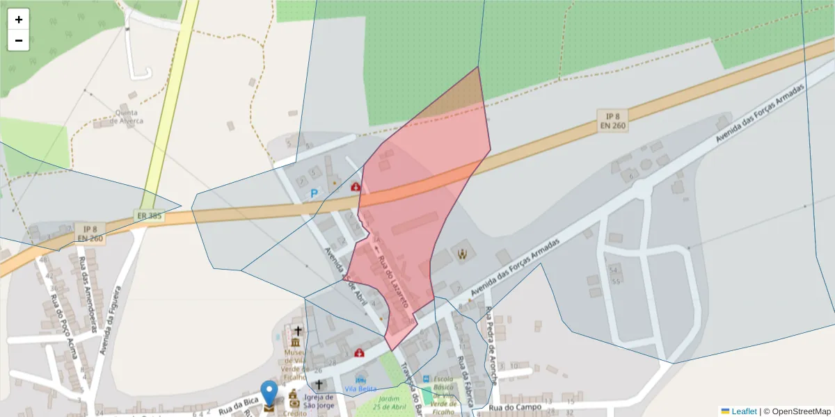 Mapa detalhado do código postal 7830-649 com limites, códigos postais vizinhos e agências dos correios
