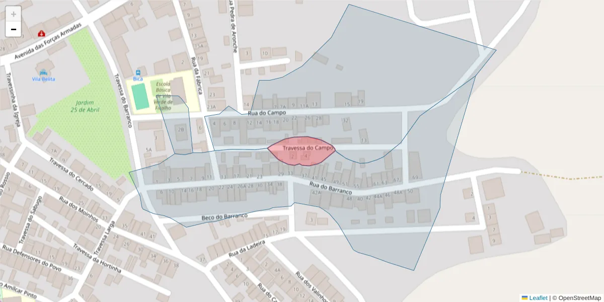 Mapa detalhado do código postal 7830-662 com limites, códigos postais vizinhos e agências dos correios