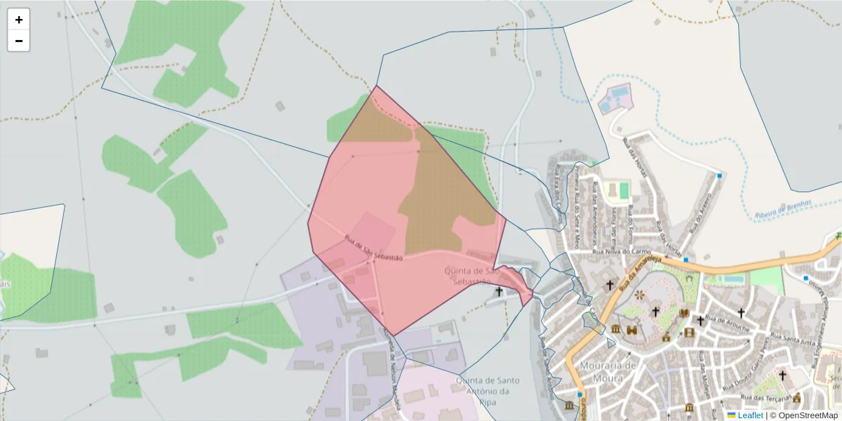 Mapa detalhado do código postal 7860-156 com limites, códigos postais vizinhos e agências dos correios