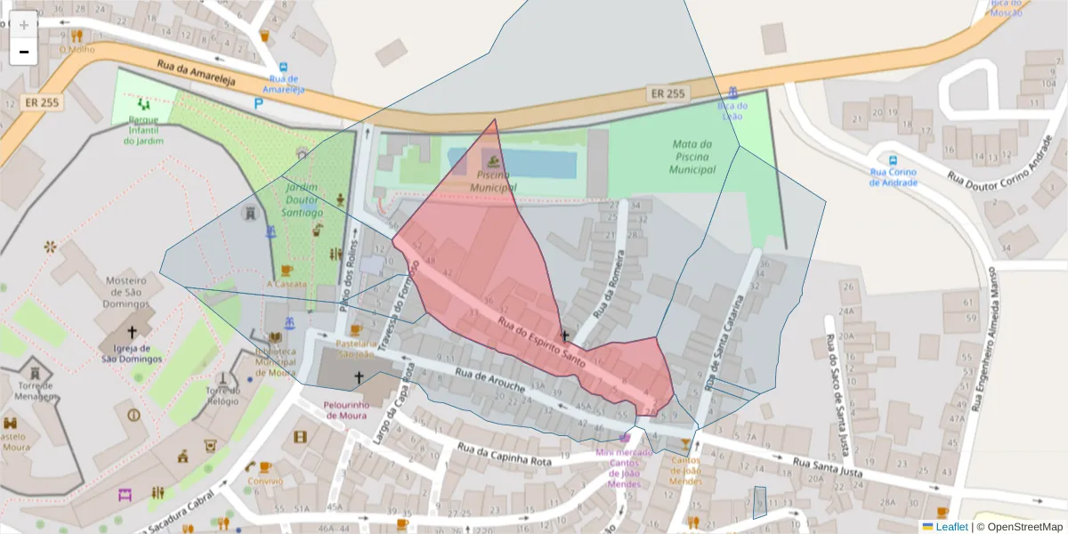 Mapa detalhado do código postal 7860-160 com limites, códigos postais vizinhos e agências dos correios