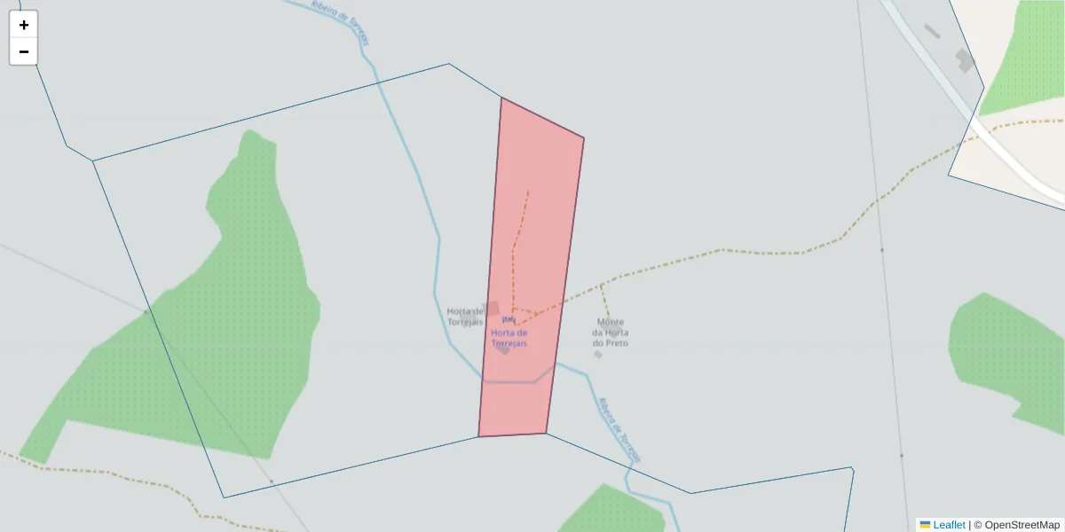 Mapa detalhado do código postal 7860-909 com limites, códigos postais vizinhos e agências dos correios