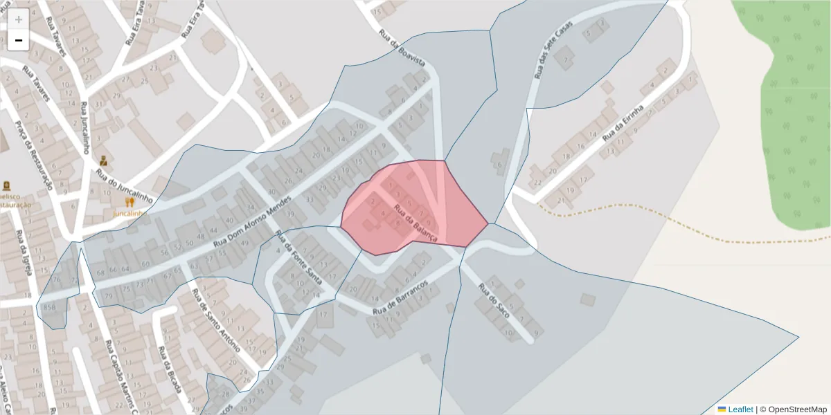 Mapa detalhado do código postal 7875-153 com limites, códigos postais vizinhos e agências dos correios