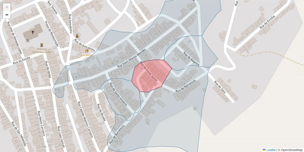 Mapa detalhado do código postal 7875-160 com limites, códigos postais vizinhos e agências dos correios