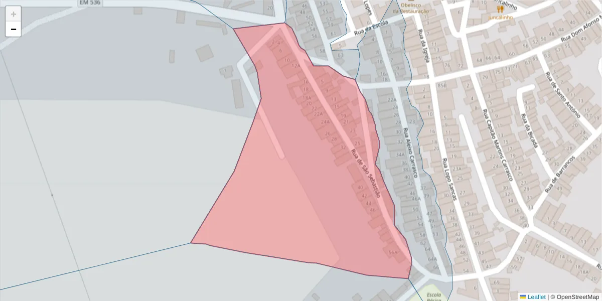 Mapa detalhado do código postal 7875-180 com limites, códigos postais vizinhos e agências dos correios