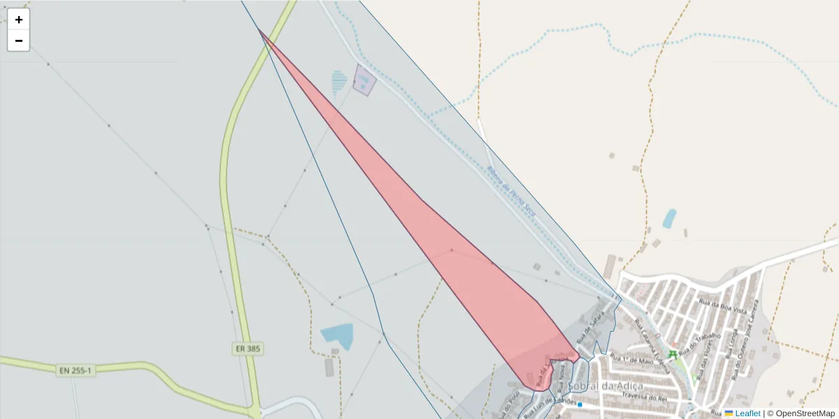 Mapa detalhado do código postal 7875-362 com limites, códigos postais vizinhos e agências dos correios