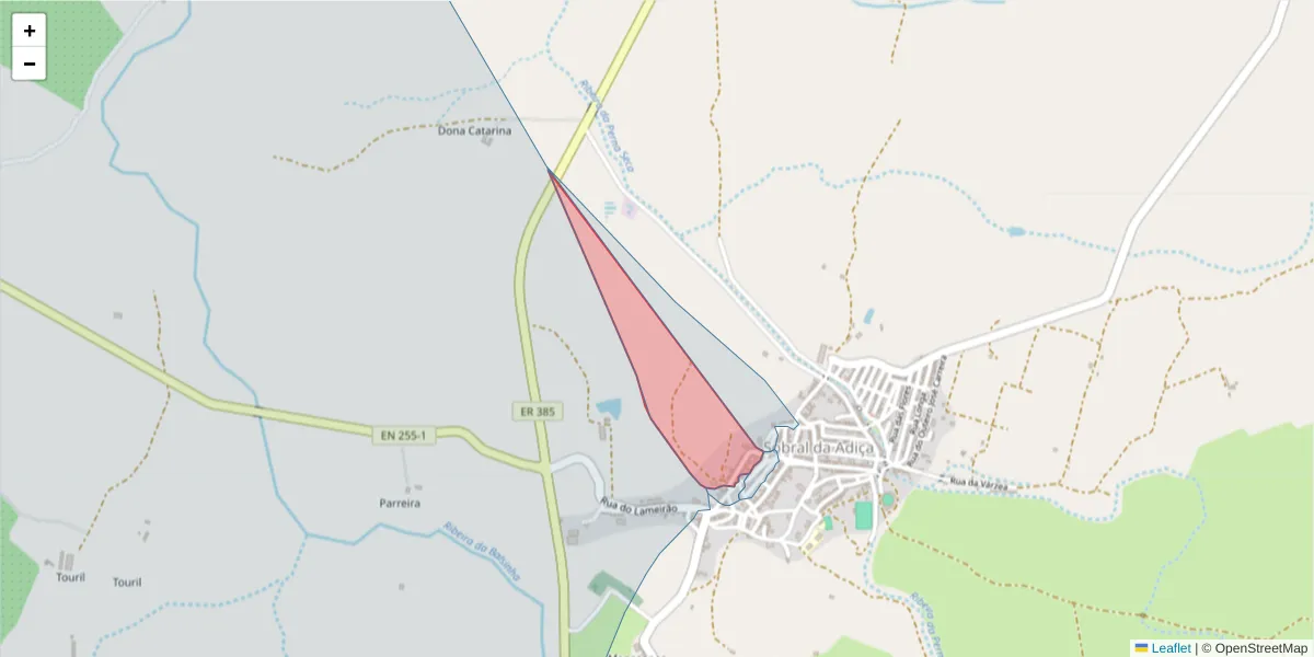 Mapa detalhado do código postal 7875-370 com limites, códigos postais vizinhos e agências dos correios