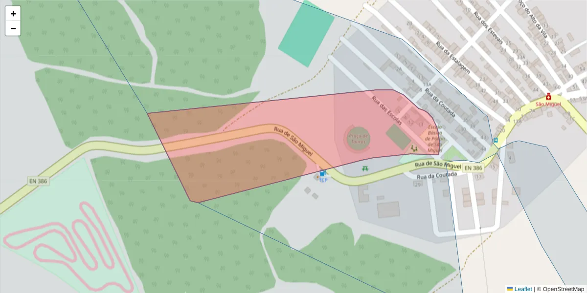 Mapa detalhado do código postal 7885-280 com limites, códigos postais vizinhos e agências dos correios