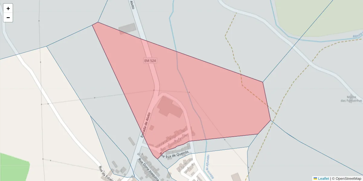 Mapa detalhado do código postal 7900-045 com limites, códigos postais vizinhos e agências dos correios
