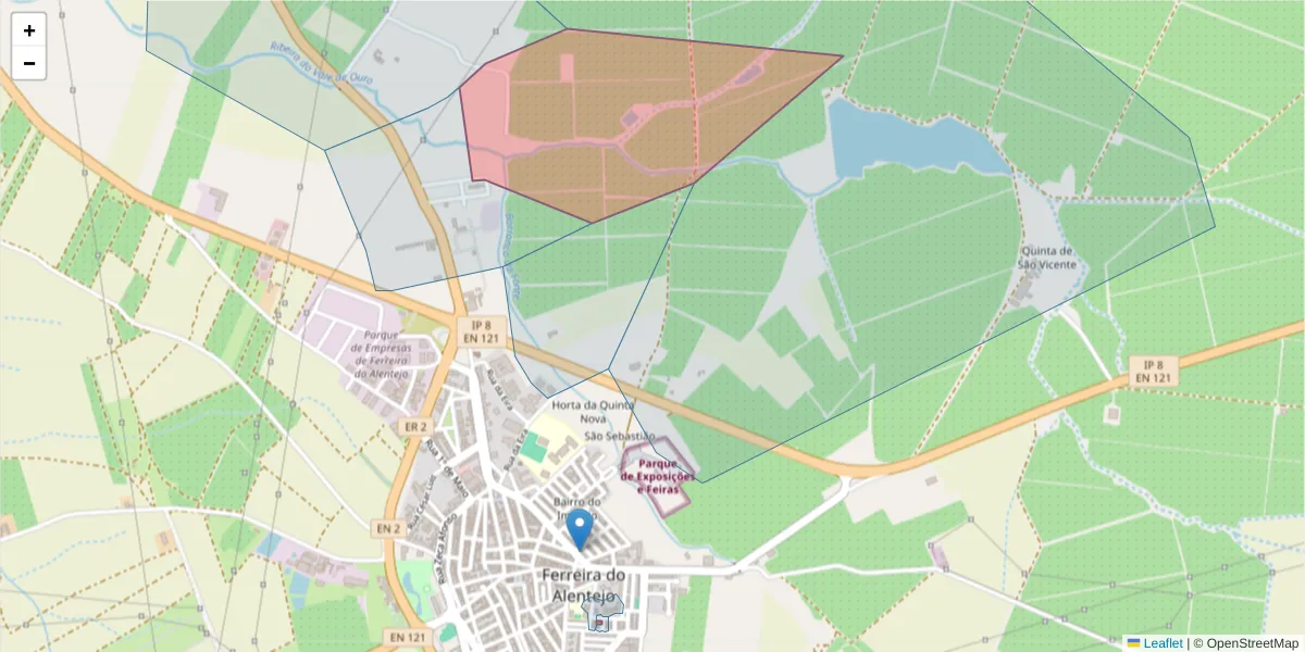 Mapa detalhado do código postal 7900-194 com limites, códigos postais vizinhos e agências dos correios