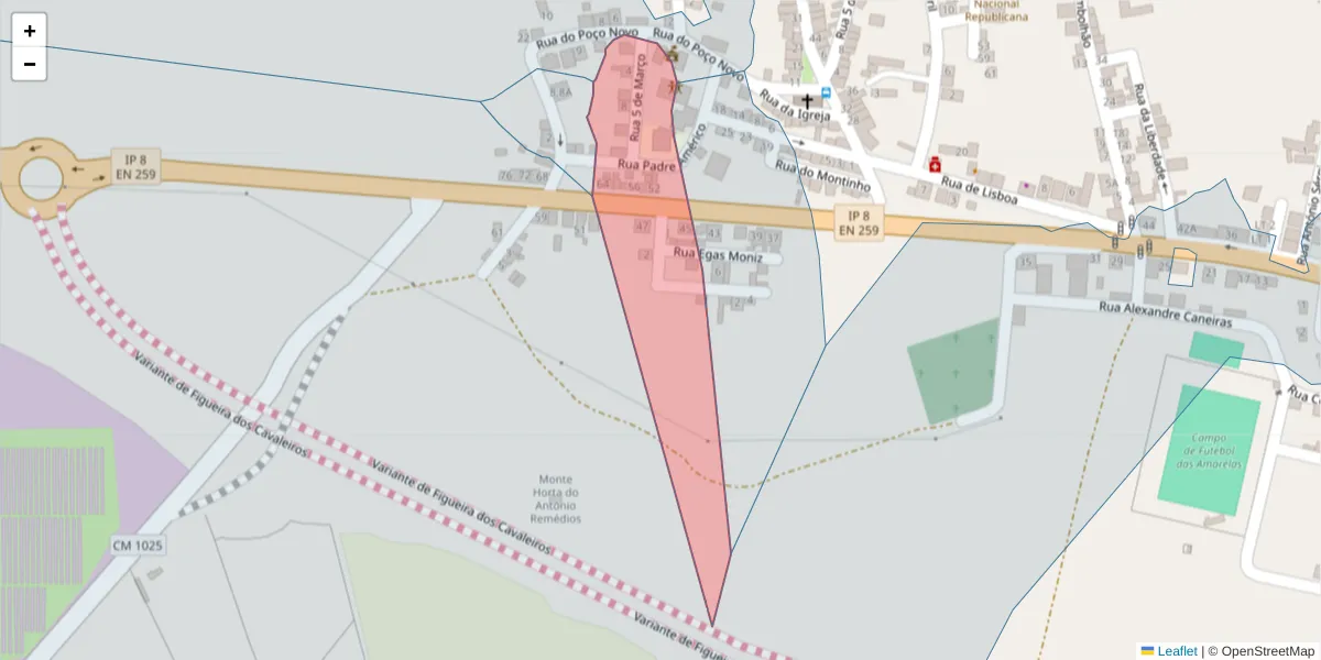 Mapa detalhado do código postal 7900-240 com limites, códigos postais vizinhos e agências dos correios