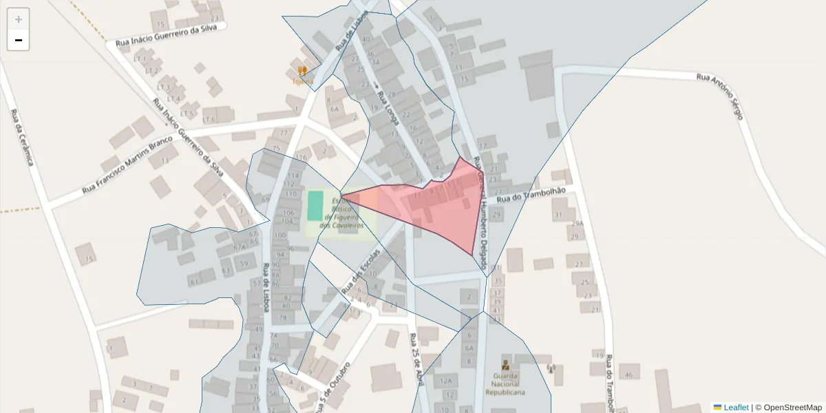 Mapa detalhado do código postal 7900-246 com limites, códigos postais vizinhos e agências dos correios