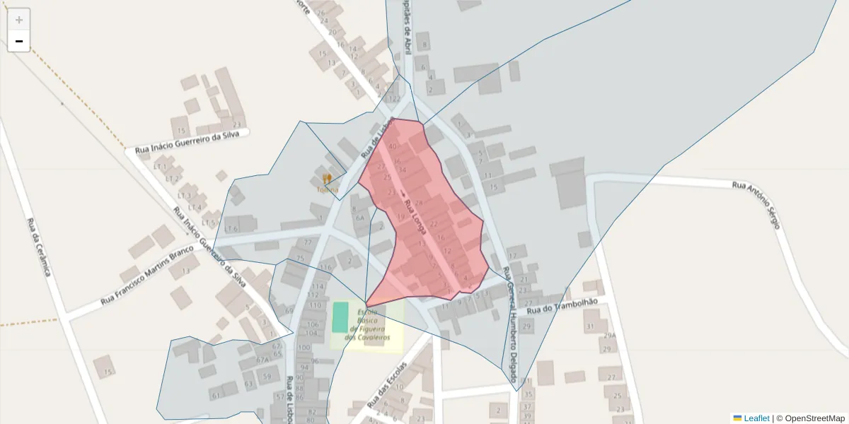 Mapa detalhado do código postal 7900-266 com limites, códigos postais vizinhos e agências dos correios