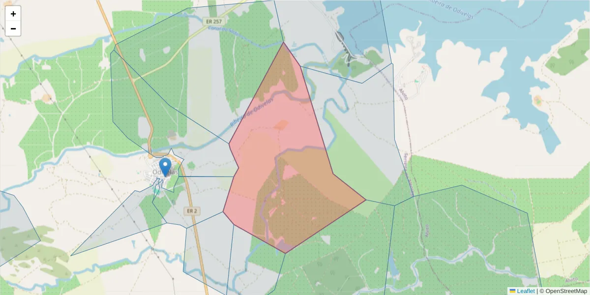 Mapa detalhado do código postal 7900-356 com limites, códigos postais vizinhos e agências dos correios
