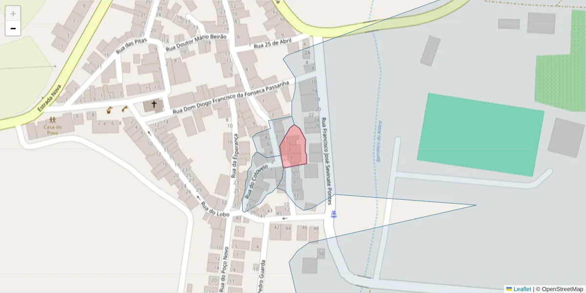 Mapa detalhado do código postal 7900-453 com limites, códigos postais vizinhos e agências dos correios