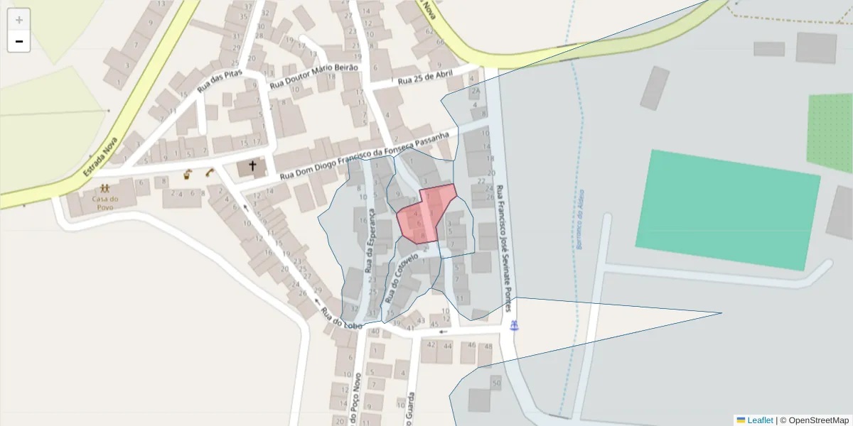 Mapa detalhado do código postal 7900-472 com limites, códigos postais vizinhos e agências dos correios
